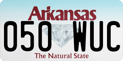AR license plate 050WUC