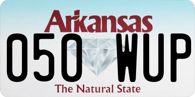 AR license plate 050WUP