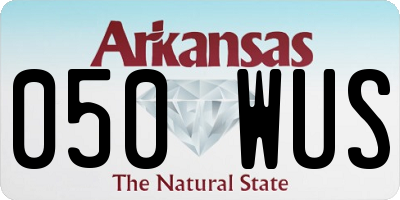 AR license plate 050WUS