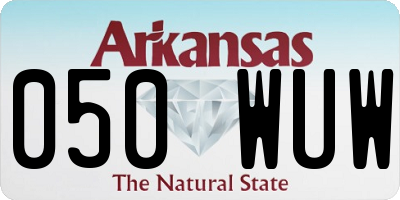 AR license plate 050WUW