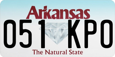 AR license plate 051KPO