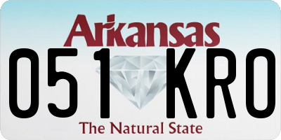 AR license plate 051KRO