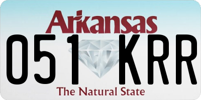 AR license plate 051KRR