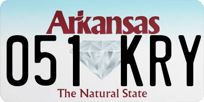AR license plate 051KRY