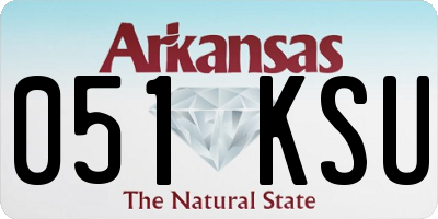 AR license plate 051KSU