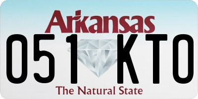 AR license plate 051KTO