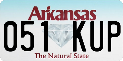 AR license plate 051KUP