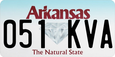 AR license plate 051KVA