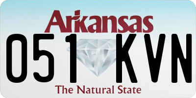 AR license plate 051KVN