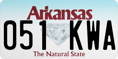 AR license plate 051KWA