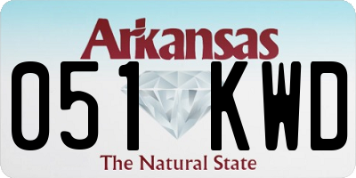 AR license plate 051KWD
