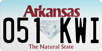 AR license plate 051KWI