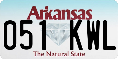 AR license plate 051KWL