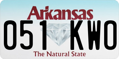 AR license plate 051KWO