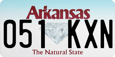 AR license plate 051KXN