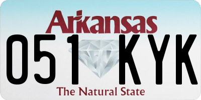 AR license plate 051KYK