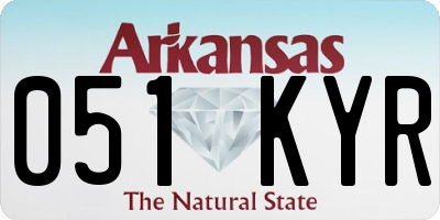 AR license plate 051KYR