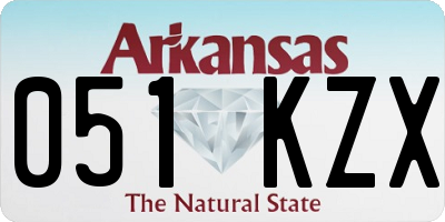 AR license plate 051KZX