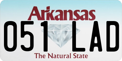 AR license plate 051LAD