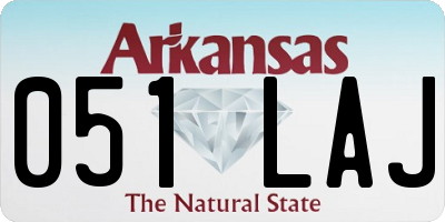 AR license plate 051LAJ