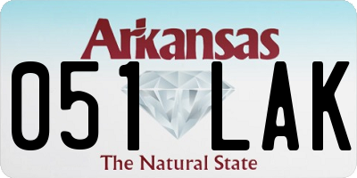 AR license plate 051LAK