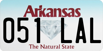 AR license plate 051LAL