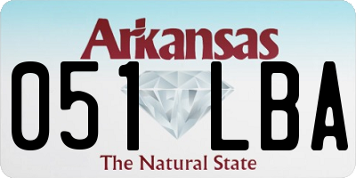 AR license plate 051LBA