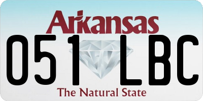 AR license plate 051LBC