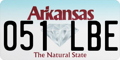 AR license plate 051LBE