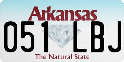 AR license plate 051LBJ