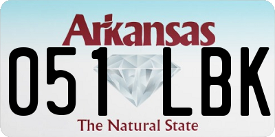 AR license plate 051LBK