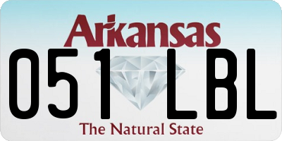 AR license plate 051LBL