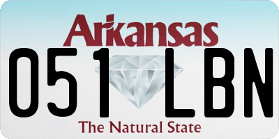AR license plate 051LBN
