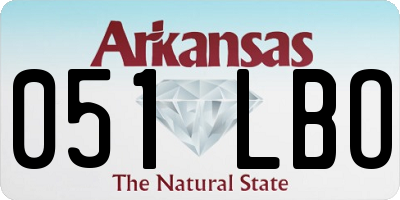 AR license plate 051LBO