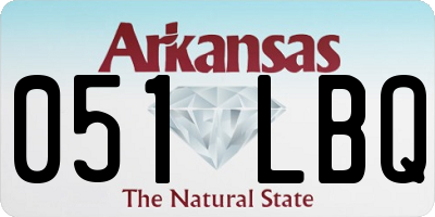 AR license plate 051LBQ