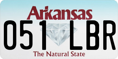 AR license plate 051LBR