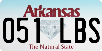 AR license plate 051LBS