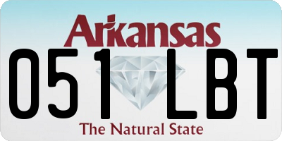 AR license plate 051LBT