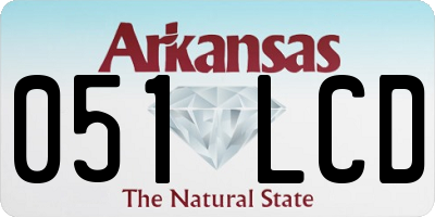 AR license plate 051LCD