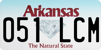 AR license plate 051LCM