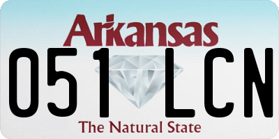 AR license plate 051LCN