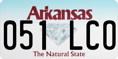 AR license plate 051LCO