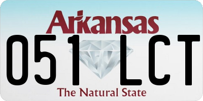 AR license plate 051LCT