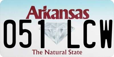AR license plate 051LCW