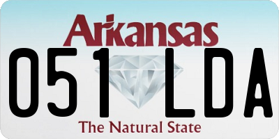AR license plate 051LDA