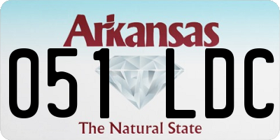 AR license plate 051LDC