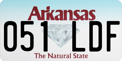 AR license plate 051LDF