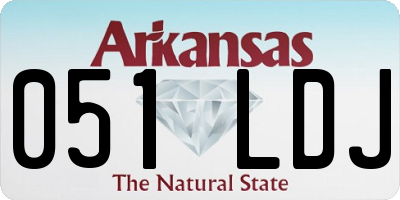 AR license plate 051LDJ