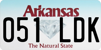 AR license plate 051LDK