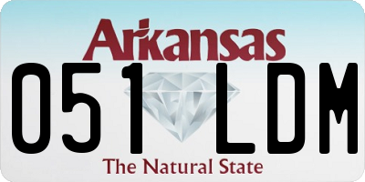 AR license plate 051LDM